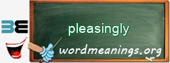 WordMeaning blackboard for pleasingly